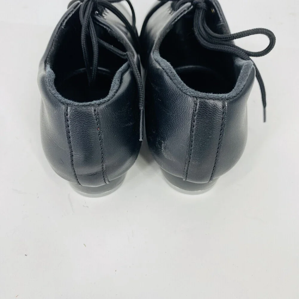 Danshuz Startone Tap Shoes Size 6M 0322 Black Black Faux Leather Women's Lace up